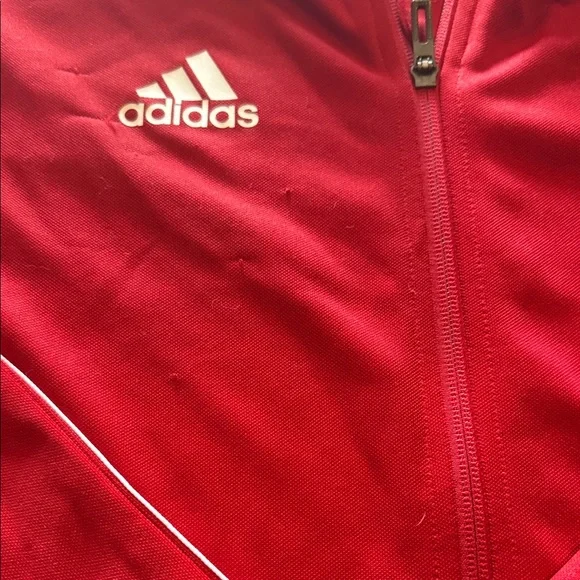 Adidas Scarlet Red Zip-Up Jacket - Picture 3 of 4